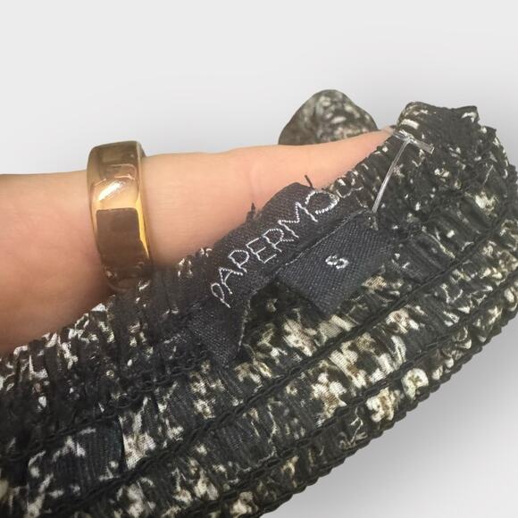 Papermoon ruched cottage style cropped blouse - Picture 3 of 8